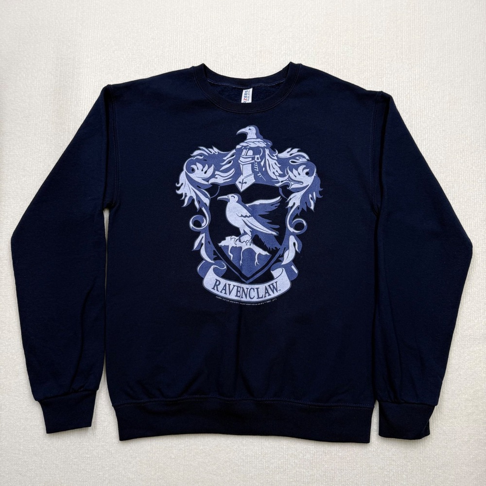 Jerzees Harry Potter Ravenclaw House Eagle Crest Crewneck Navy Blue Mens S
